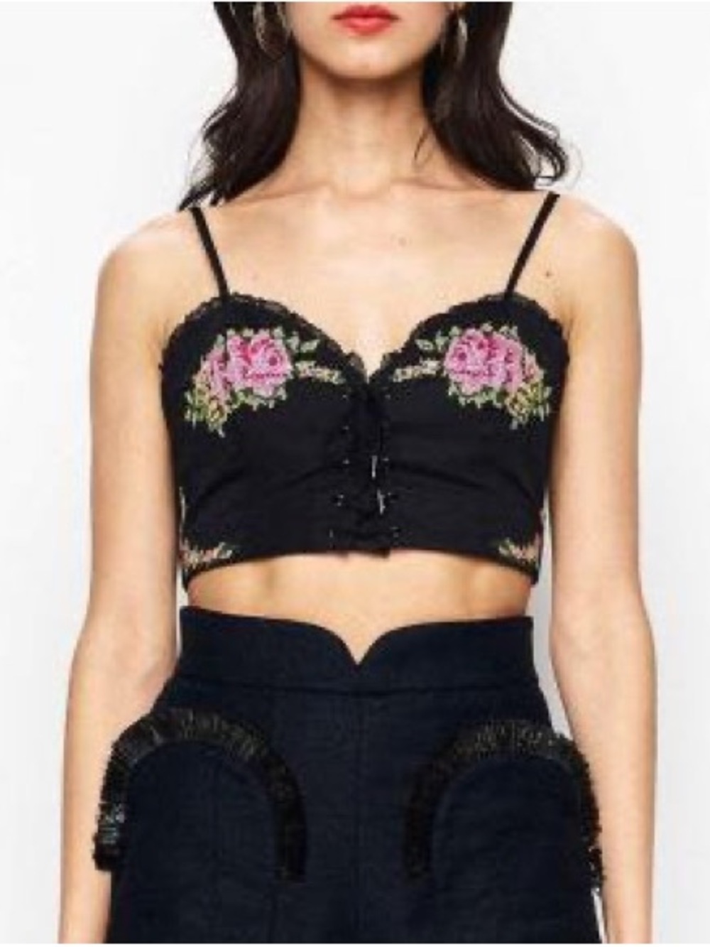 Alice McCall Le Fleur embroidered corset top